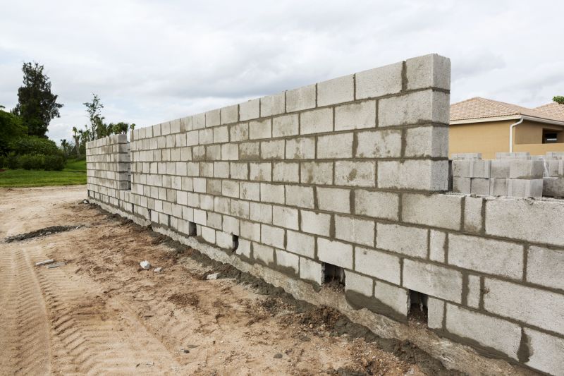Cinder Blocks Installation detail